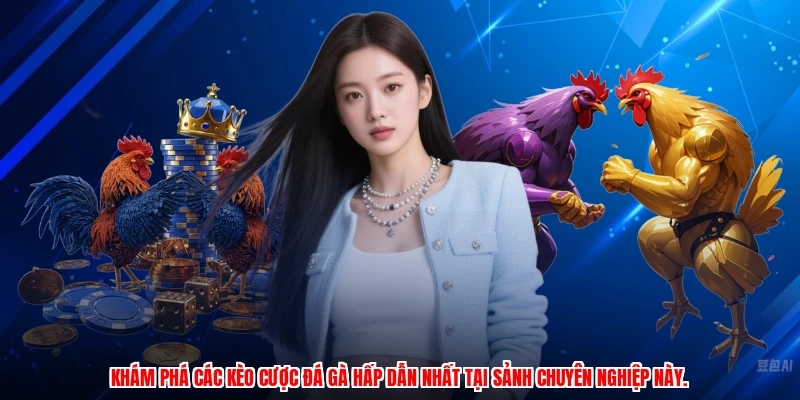 Khám phá các kèo cược đá gà hấp dẫn nhất tại sảnh chuyên nghiệp này.